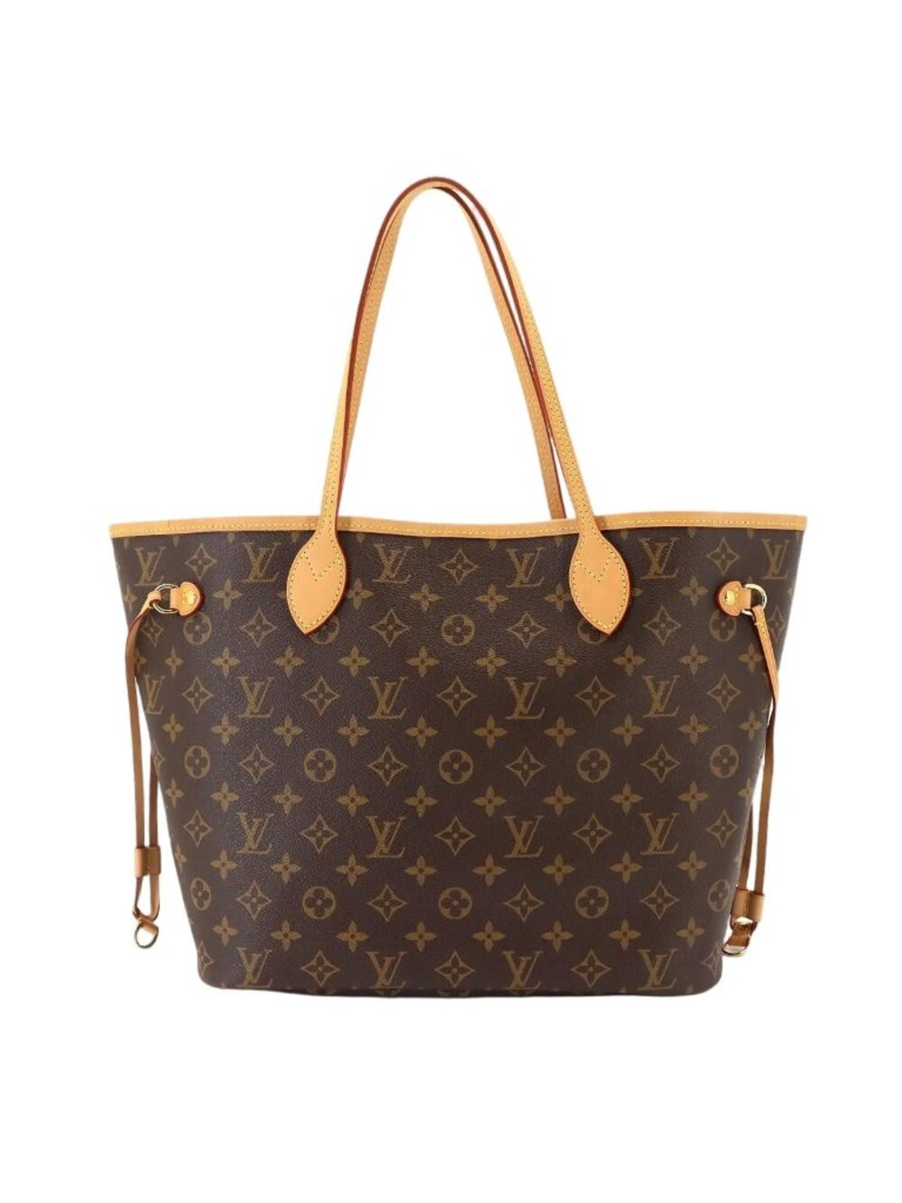 Louis Vuitton Monogram Neverfull MM Tote Bag Brown Pivoine
